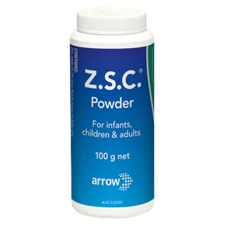 ZSC Dusting Powder 100g front image on Livehealthy HK imported from Australia